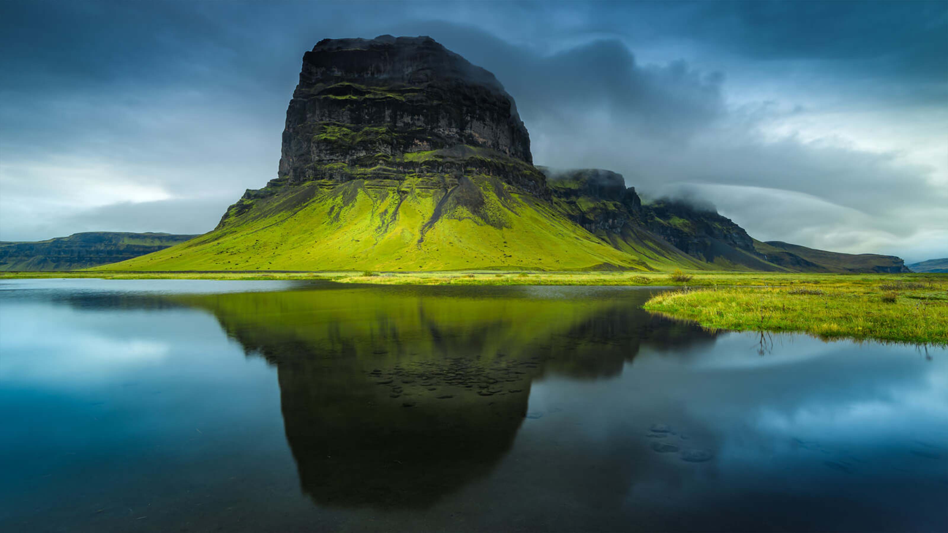 Coastal landscape in Iceland.