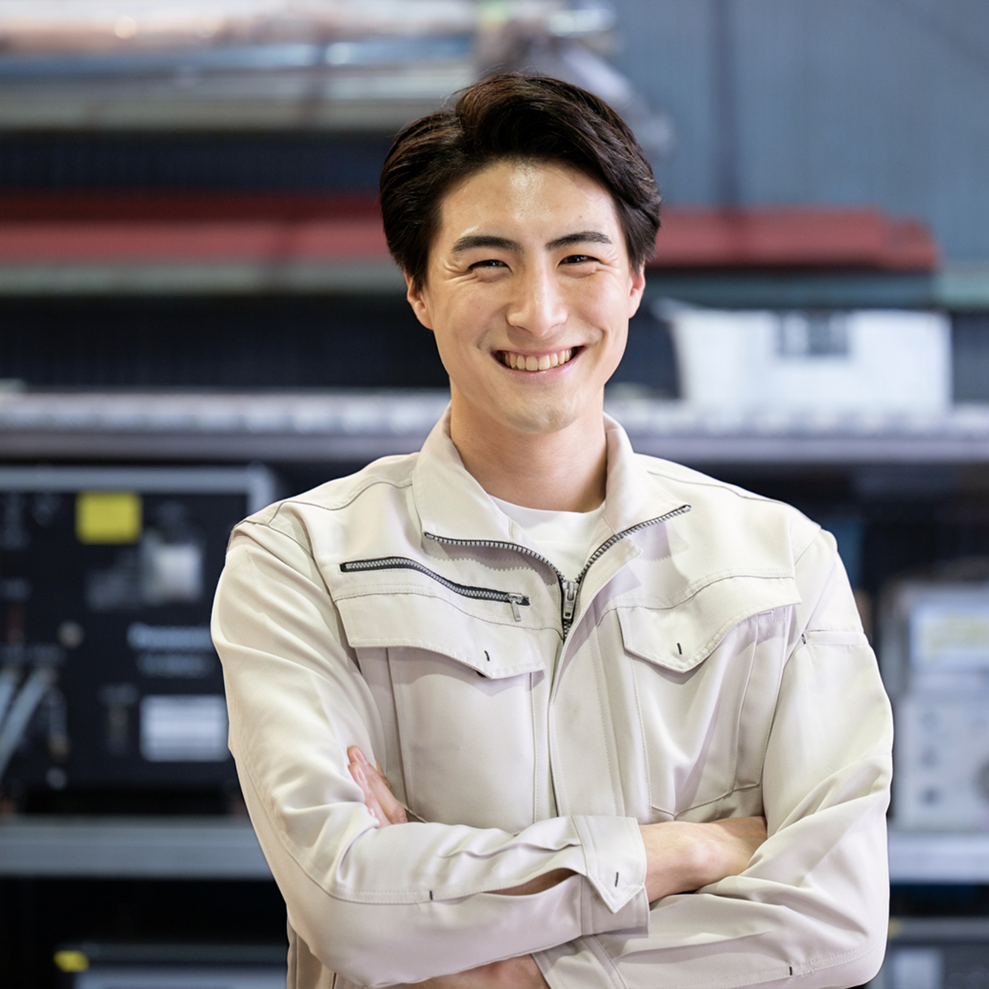 Portrait of an engineer in factory.