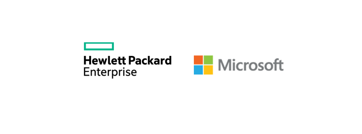 HPE and Microsoft lockup logos.