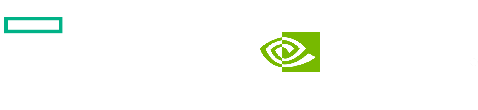 HPE and NVIDIA lock up logo.