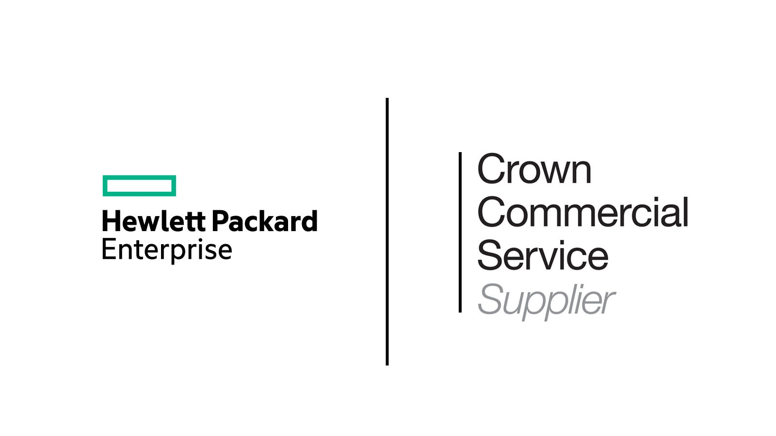 HPE and Crown Commercial Service logos