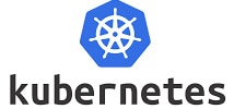 Kubernetes logo.